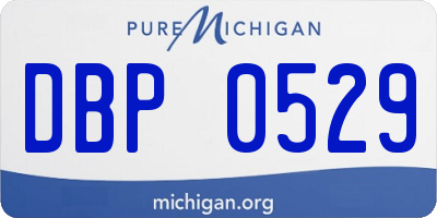 MI license plate DBP0529