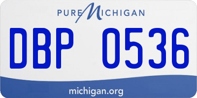 MI license plate DBP0536