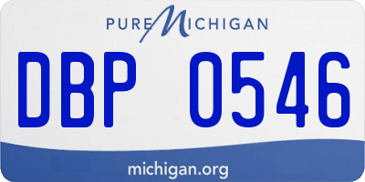 MI license plate DBP0546