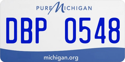 MI license plate DBP0548