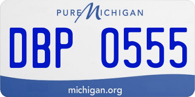MI license plate DBP0555