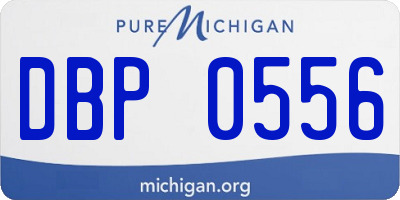 MI license plate DBP0556