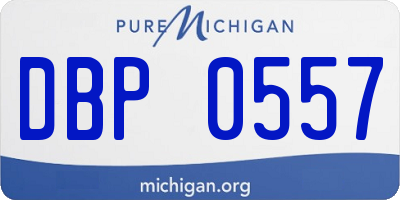 MI license plate DBP0557