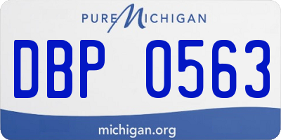 MI license plate DBP0563
