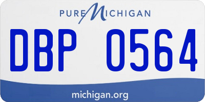 MI license plate DBP0564