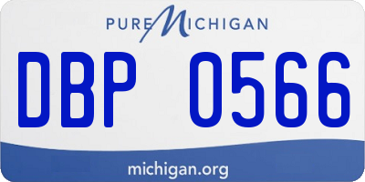 MI license plate DBP0566
