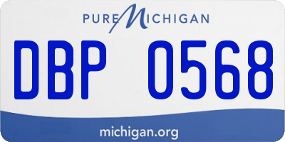 MI license plate DBP0568