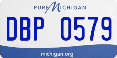 MI license plate DBP0579