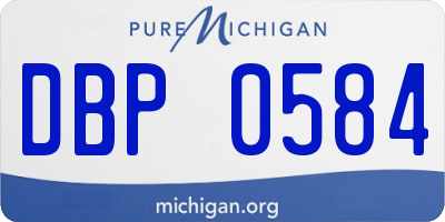 MI license plate DBP0584