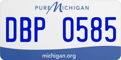 MI license plate DBP0585