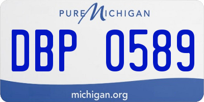 MI license plate DBP0589