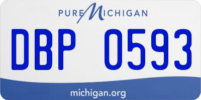 MI license plate DBP0593