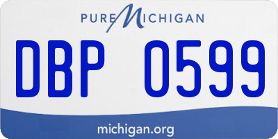MI license plate DBP0599