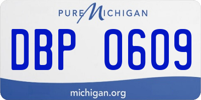 MI license plate DBP0609