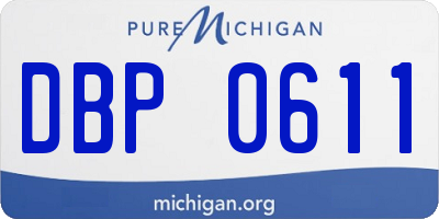MI license plate DBP0611