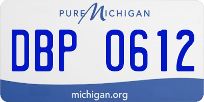 MI license plate DBP0612