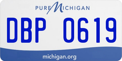 MI license plate DBP0619