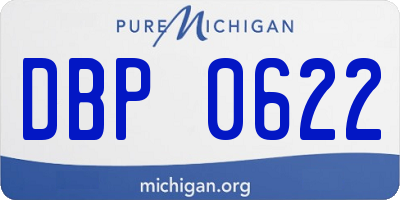 MI license plate DBP0622
