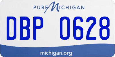 MI license plate DBP0628