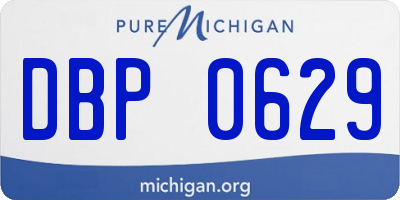 MI license plate DBP0629