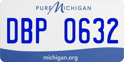 MI license plate DBP0632