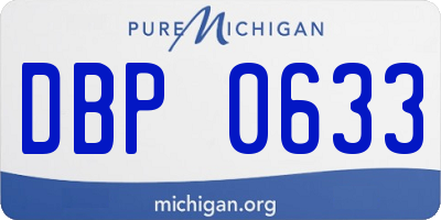 MI license plate DBP0633