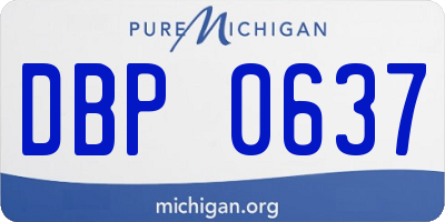 MI license plate DBP0637