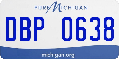 MI license plate DBP0638