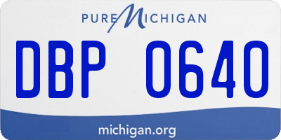 MI license plate DBP0640