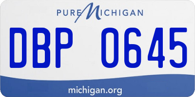MI license plate DBP0645