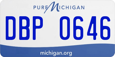 MI license plate DBP0646