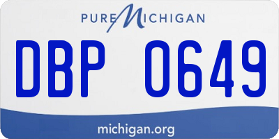 MI license plate DBP0649