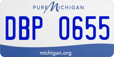 MI license plate DBP0655