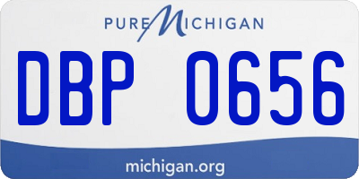 MI license plate DBP0656