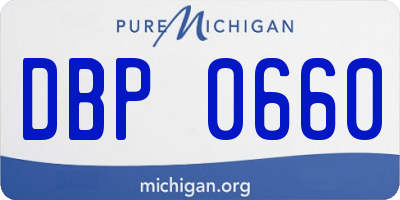 MI license plate DBP0660