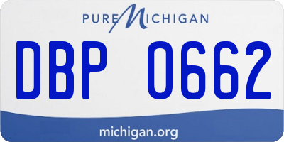 MI license plate DBP0662
