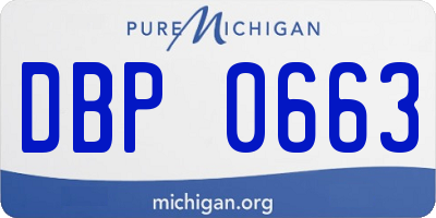 MI license plate DBP0663