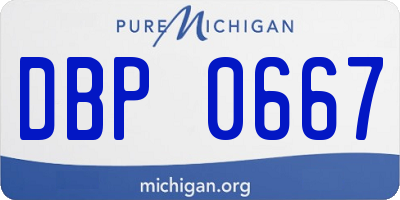 MI license plate DBP0667