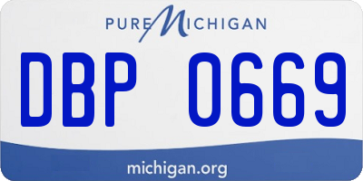 MI license plate DBP0669