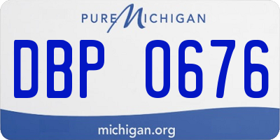 MI license plate DBP0676