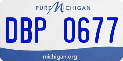 MI license plate DBP0677