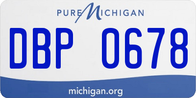 MI license plate DBP0678