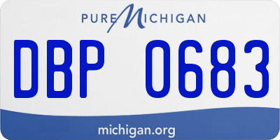 MI license plate DBP0683