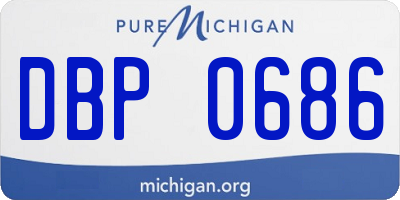 MI license plate DBP0686