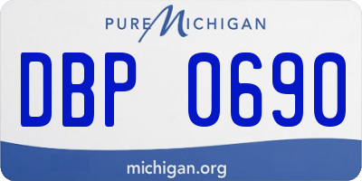MI license plate DBP0690
