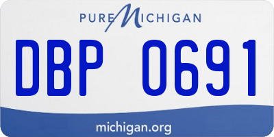 MI license plate DBP0691