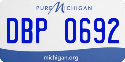 MI license plate DBP0692