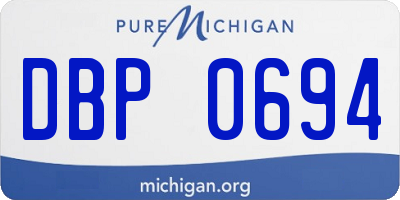 MI license plate DBP0694