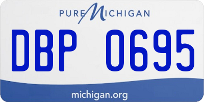 MI license plate DBP0695