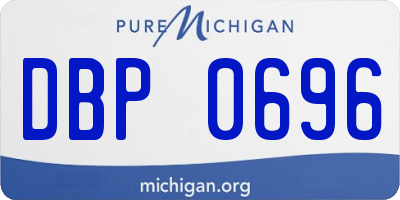 MI license plate DBP0696